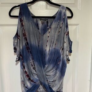 Venus Women's Purple and Gray Top XL